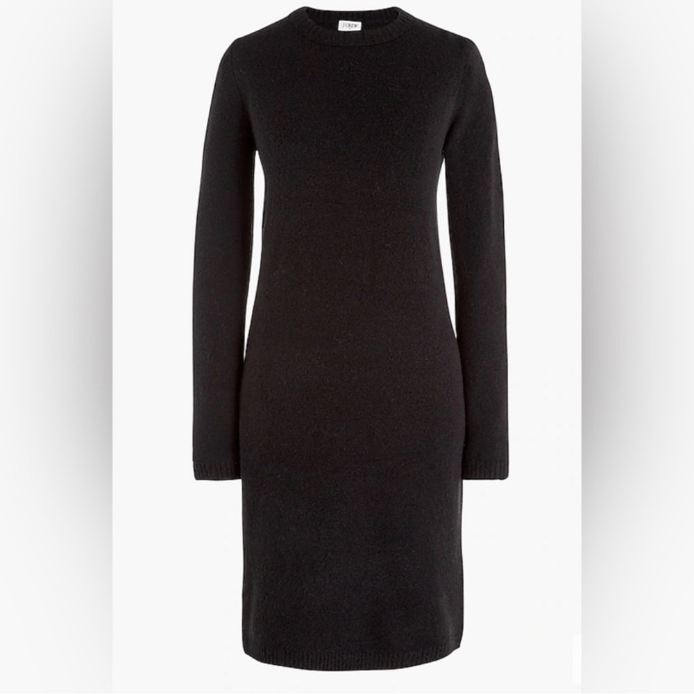 J. Crew Black Long-Sleeve Knit Dress - Picture 1 of 2